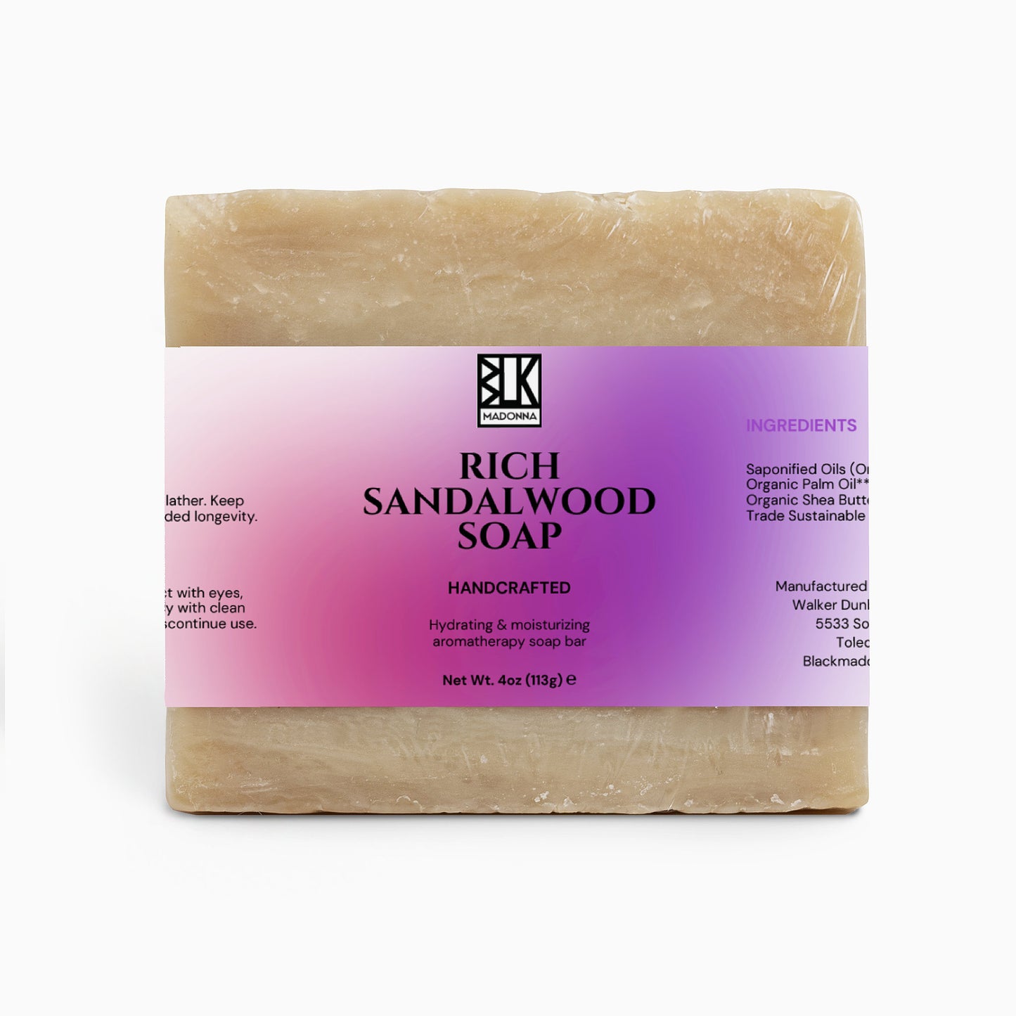 BLK Madonna Rich Sandalwood Soap