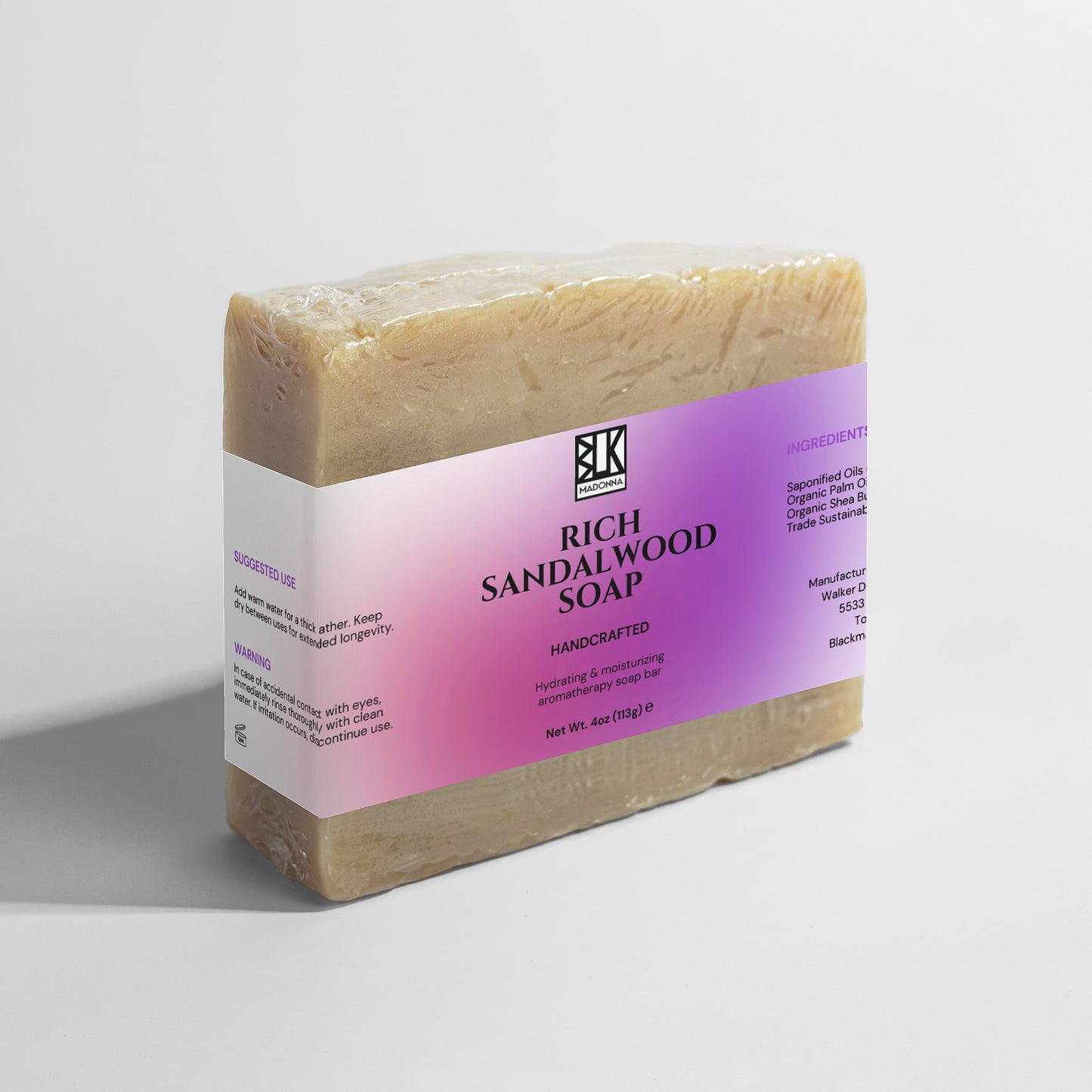 BLK Madonna Rich Sandalwood Soap